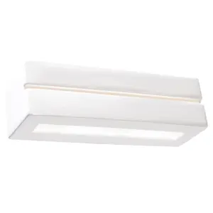 Vega Ceramic White 1 Light Classic Wall Light