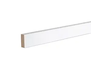 Primed White MDF Square Architrave (L)2100mm (W)44mm (T)18mm, Pack of 5