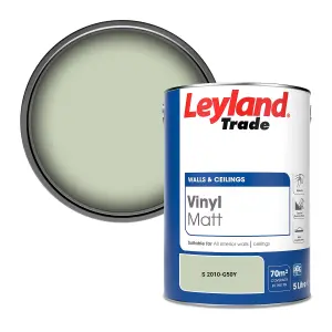 Leyland Trade Vinyl Matt Walls & Ceilings Emulsion Paint (S 2010-G50Y) 5L