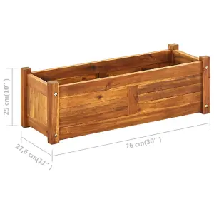 Berkfield Garden Raised Bed Acacia Wood 76x27.6x25 cm