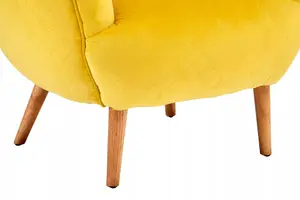 Interiors by Premier Oscar Yellow Fabric Chair