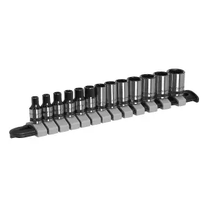 Sealey Socket Set 13pc 1/4"Sq Drive Metric - Black Series AK7990