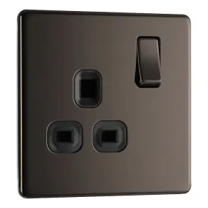 BG FBN21B Nexus Screwless Flat-Plate Single Switched Plug Socket