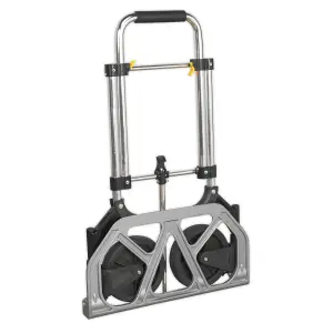 Sealey Sack Truck Folding Aluminium With Solid Rubber Tyres 80kg Capacity ST33