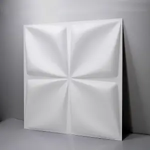 12 Pcs White Texture PVC Decorative 3D Wall Panel for Living Room, Bedroom, Interior Home Wall Decor