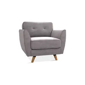 Pembroke Grey Velvet Armchair - Furniture 48