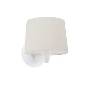 Luminosa Conga Wall Light with Shade White, E27