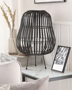 Beliani Scandinavian Lantern BERKNER Wood Black