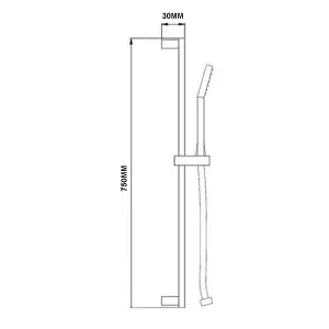 Nes Home Shower Riser Rail Bar Adjustable Kit Bracket Handset