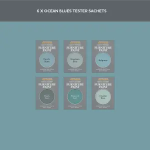 Rust-Oleum Mid Blue Satin Furniture Paint Tester Samples - 10ml