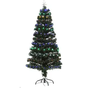 Lighted Artificial Fir Christmas Tree 4.92ft H