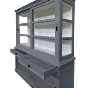 Jacksonport Display Cabinet Trafic Grey/White