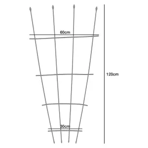 Woodside Metal Garden Fan Trellis - 2 PACK