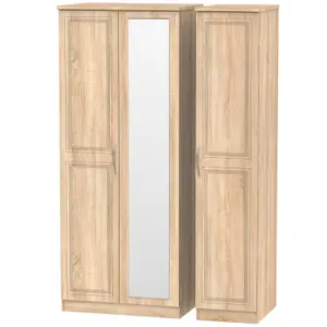 Stafford Triple Mirror Wardrobe in Bardolino Oak (Ready Assembled)