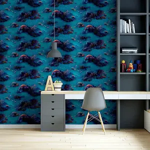 Arthouse Under The Sea Blue Colourful Fish Print Wallpaper 923808