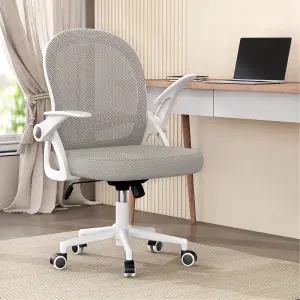 Ergonomic Breathable Mesh Office Chair with Lumbar Support-Grey