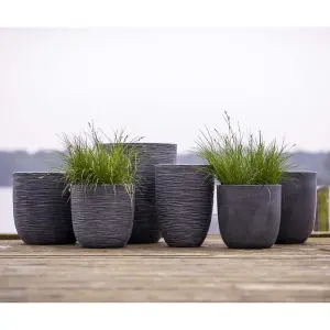 Capi Egg Planter Waste Smooth 35x34 cm Grey