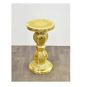 Gold Side Table Crushed Diamond Glitter Mirrored End Table F059