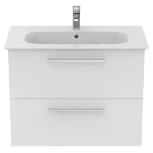 Ideal Standard i.life A Standard Matt White Wall-mounted Bathroom Vanity unit (H) 630mm (W) 800mm