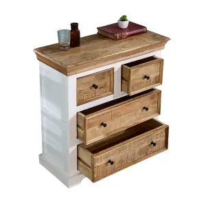 Oscar Solid Mango Wood 4 Chest Of Drawers