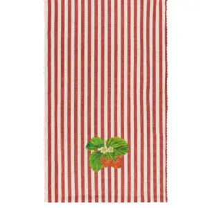 Wylder Nature Strawberry Stripes Indoor/Outdoor Table Runner