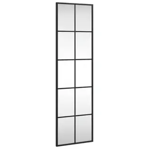 Mikayia Wall Mirror Black 100cm H x 30cm W