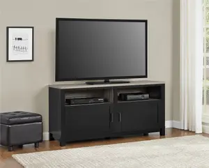 Carver TV-Stand with Storage Black