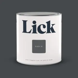 Lick Black 01 Eggshell Emulsion paint, 2.5L