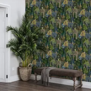 Galerie Heritage Green Jungle Wallpaper Roll