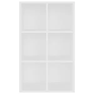 Berkfield Book Cabinet/Sideboard White 66x30x97.8 cm Engineered Wood