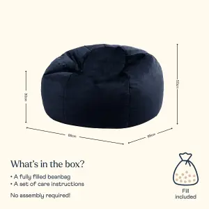 icon Aurora Classic Velvet Bean Bag Chair Flowers Bean Bags