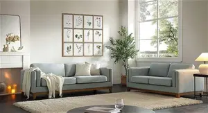 Dipley Sage Fabric Sofa, 2-Seater - Daals - Sofas