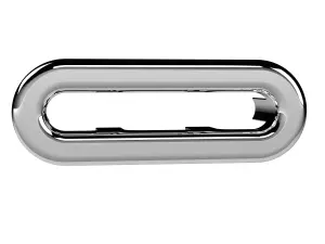 Ceramic Accessories Traditional Oval Overflow Cover - 50mm x 26mm - Chrome