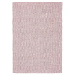 Pink Wool Luxurious Wool Modern Geometric Handmade Rug for Living Room and Bedroom-200cm X 300cm