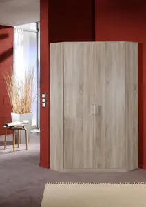 Gerven Oak 2 Door corner  Wardrobe