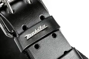 Makita E-15693 Heavyweight Hard Wearing Leather Tool Belt Black Strap System