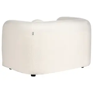 Beliani Retro Armchair LEIREN Boucle White