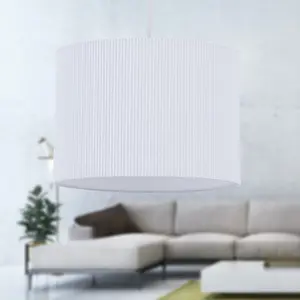 First Choice Lighting White Pleated 25cm Pendant Lightshade