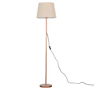 ValueLights Modern Standard Floor Lamp Base In Copper Metal Finish