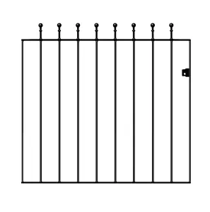 MANA Ball Top Metal Garden Gate 1067mm GAP x 915mm High MAZP05/5