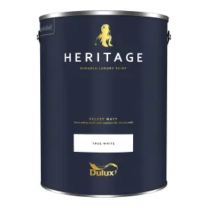 Dulux Heritage White Velvet matt Emulsion paint, 5L