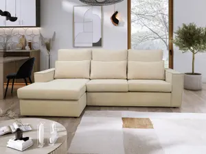 Soho High Back Left Hand  Facing Corner Sofa Beige