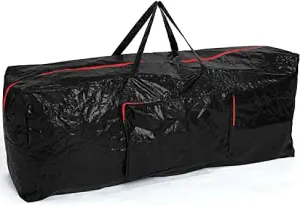 Ram Black Extra Large Christmas Tree Storage Bag Suitable for up to 7ft Trees With Side Pocket Pouch