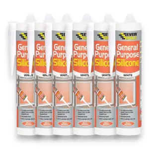 Everbuild General Purpose Silicone 280ml Pack of 6 (White)