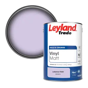 Leyland Trade Vinyl Matt Walls & Ceilings Emulsion Paint Lebanese Violet (PPG1250-3) 5L