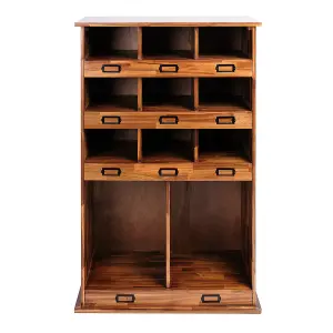 Charnwood Large Wooden Shoe and Boot Locker Free Standing Black and Brown 24kg