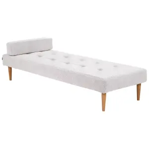 Fabric Chaise Lounge Off-White NIORT