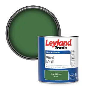 Leyland Trade Vinyl Matt Walls & Ceilings Emulsion Paint Emerald Green (RAL 6001) 1L