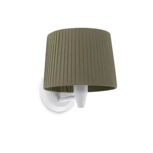 Luminosa Samba Wall Light with Shade White,Green, E27