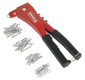 Sealey Hand Riveter Kit With Heat Treated Chrome Steel Jaws - Red/Black AK99